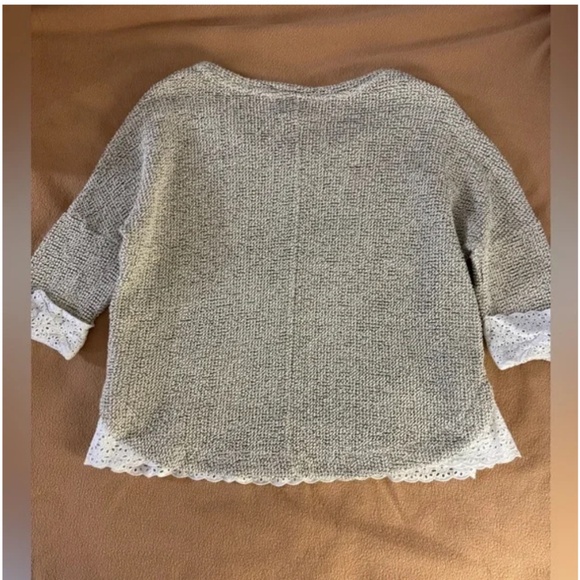 Anthropologie Sweater With Lace Details Coastal Grandma - Picture 7 of 9
